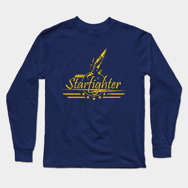 F-104 Starfighter (distressed) Long Sleeve T-Shirt by TCP